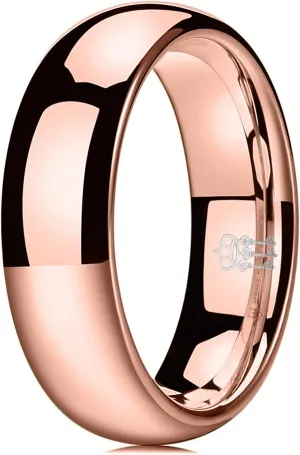 THREE KEYS JEWELRY 1mm 2mm 4mm 6mm 8mm Brushed Tungsten Titanium Wedding Promise Ring for Women Mens Plated Blue/Gold/Rose Gold/Rainbow/Custom Polished Band
