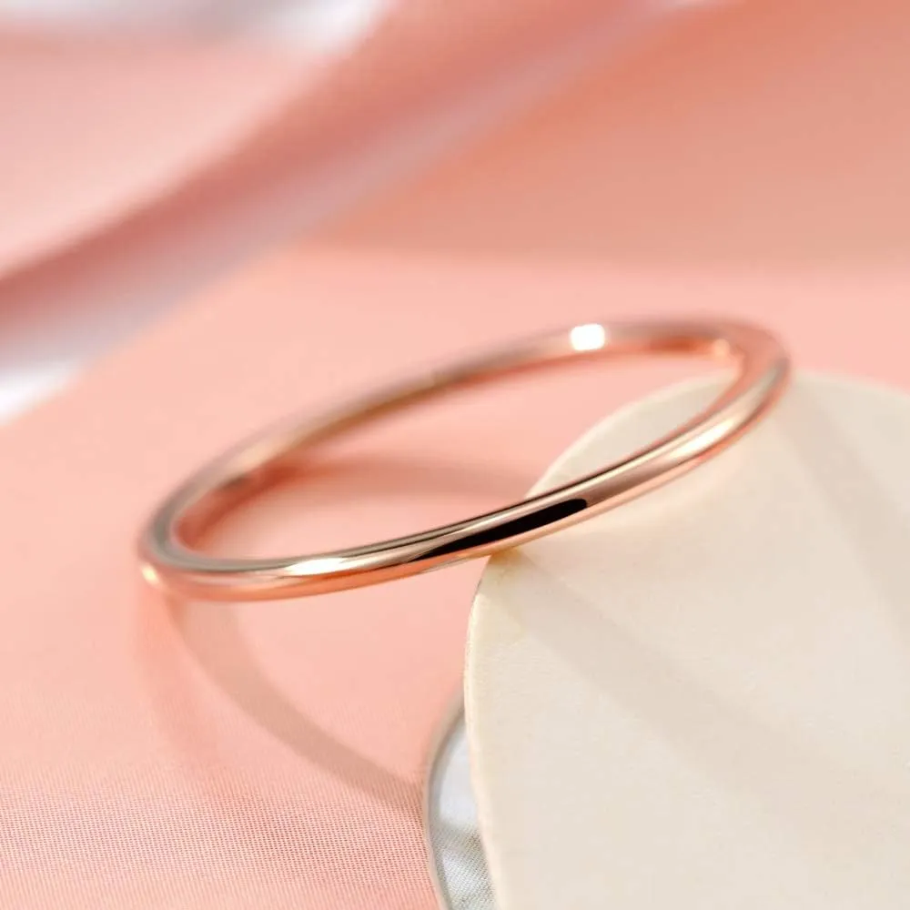 THREE KEYS JEWELRY 1mm 2mm 4mm 6mm 8mm Brushed Tungsten Titanium Wedding Promise Ring for Women Mens Plated Blue/Gold/Rose Gold/Rainbow/Custom Polished Band