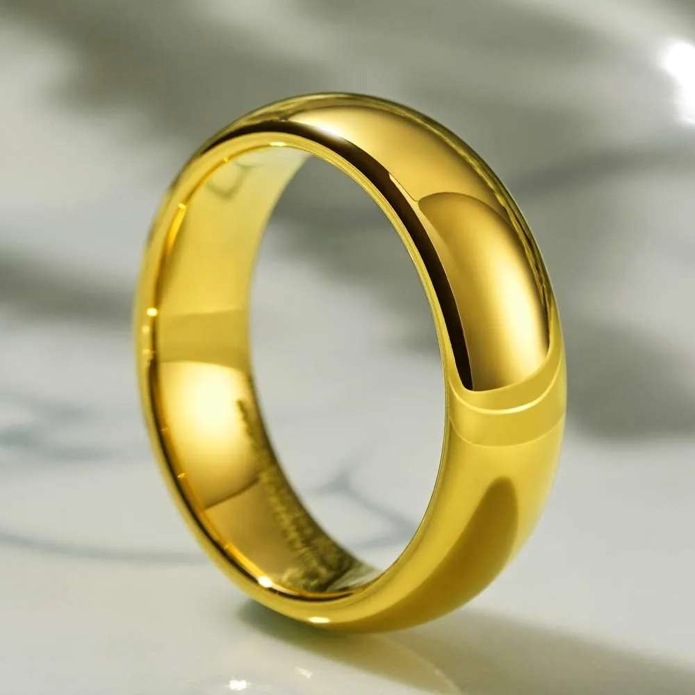 THREE KEYS JEWELRY 1mm 2mm 4mm 6mm 8mm Brushed Tungsten Titanium Wedding Promise Ring for Women Mens Plated Blue/Gold/Rose Gold/Rainbow/Custom Polished Band