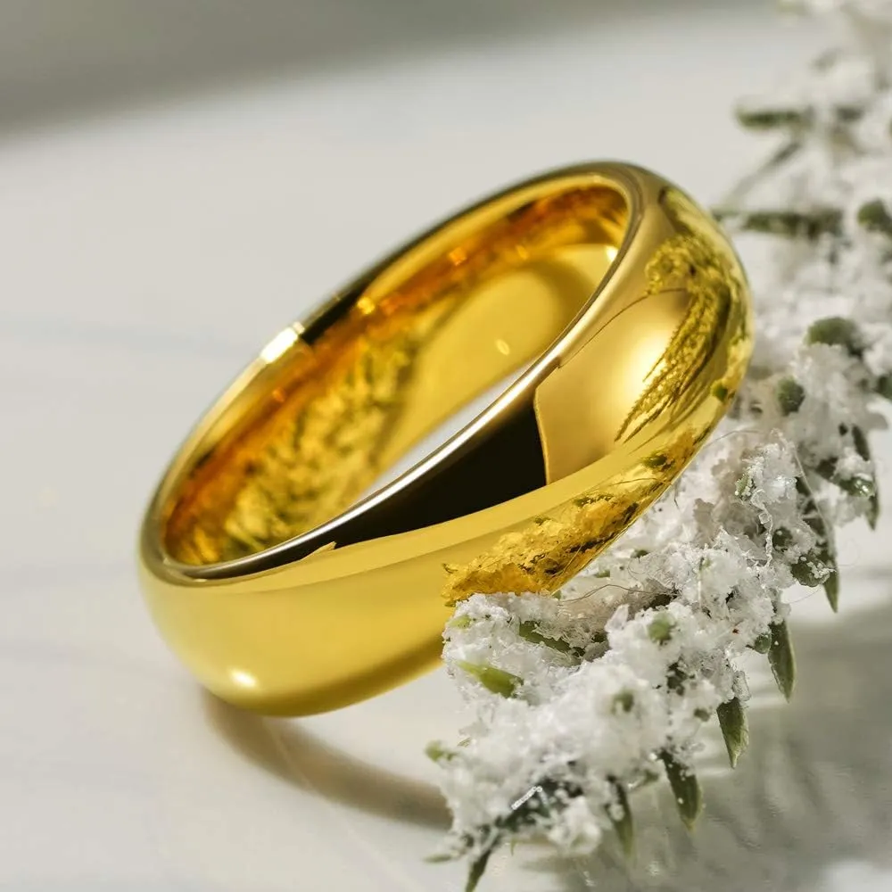 THREE KEYS JEWELRY 1mm 2mm 4mm 6mm 8mm Brushed Tungsten Titanium Wedding Promise Ring for Women Mens Plated Blue/Gold/Rose Gold/Rainbow/Custom Polished Band