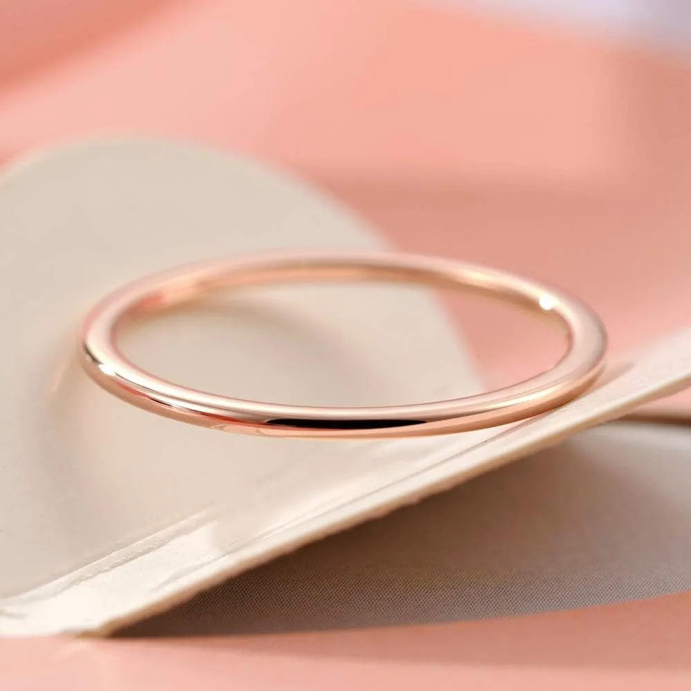 THREE KEYS JEWELRY 1mm 2mm 4mm 6mm 8mm Brushed Tungsten Titanium Wedding Promise Ring for Women Mens Plated Blue/Gold/Rose Gold/Rainbow/Custom Polished Band