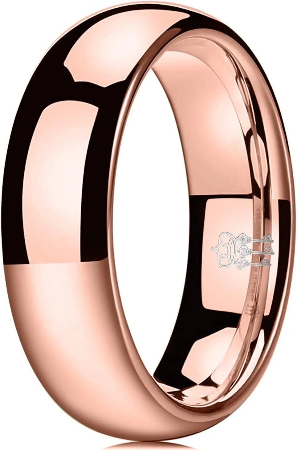 THREE KEYS JEWELRY 1mm 2mm 4mm 6mm 8mm Brushed Tungsten Titanium Wedding Promise Ring for Women Mens Plated Blue/Gold/Rose Gold/Rainbow/Custom Polished Band