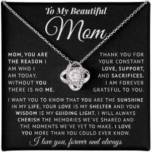 To My Mom Necklace Gifts Meaningful Gift to Mom from Son Without You There Is No Me  I Love You Necklace, Sentimental Mother's Day Gift for Mom from Son, Unique Moms Birthday Gift Ideas