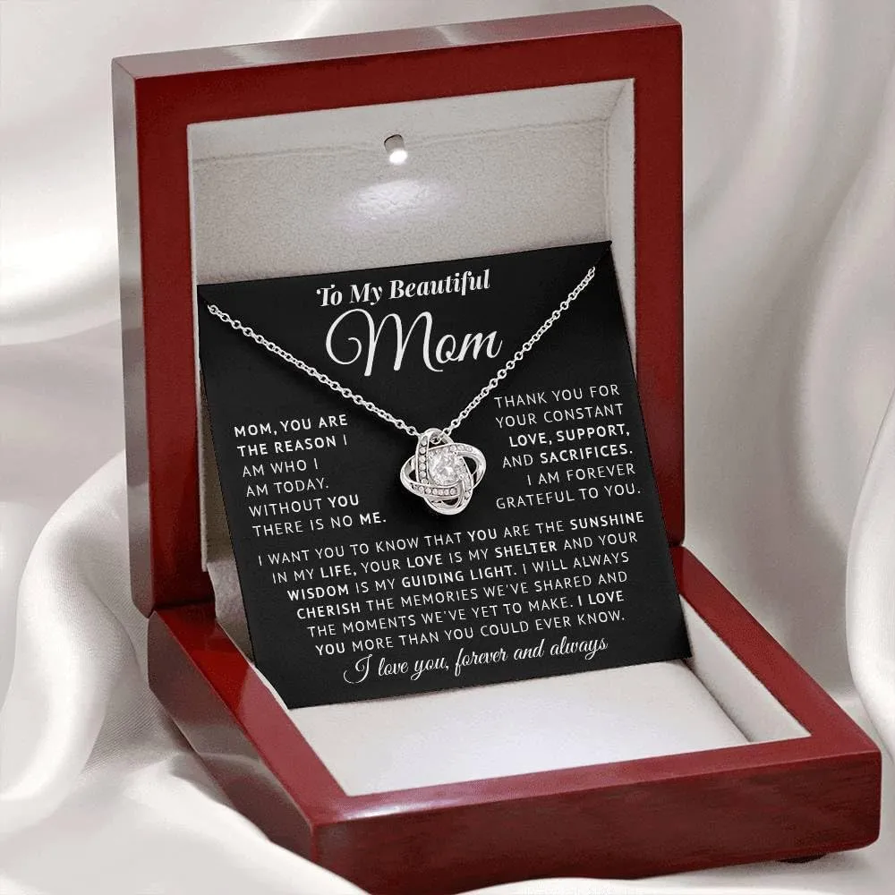 To My Mom Necklace Gifts Meaningful Gift to Mom from Son Without You There Is No Me  I Love You Necklace, Sentimental Mother's Day Gift for Mom from Son, Unique Moms Birthday Gift Ideas