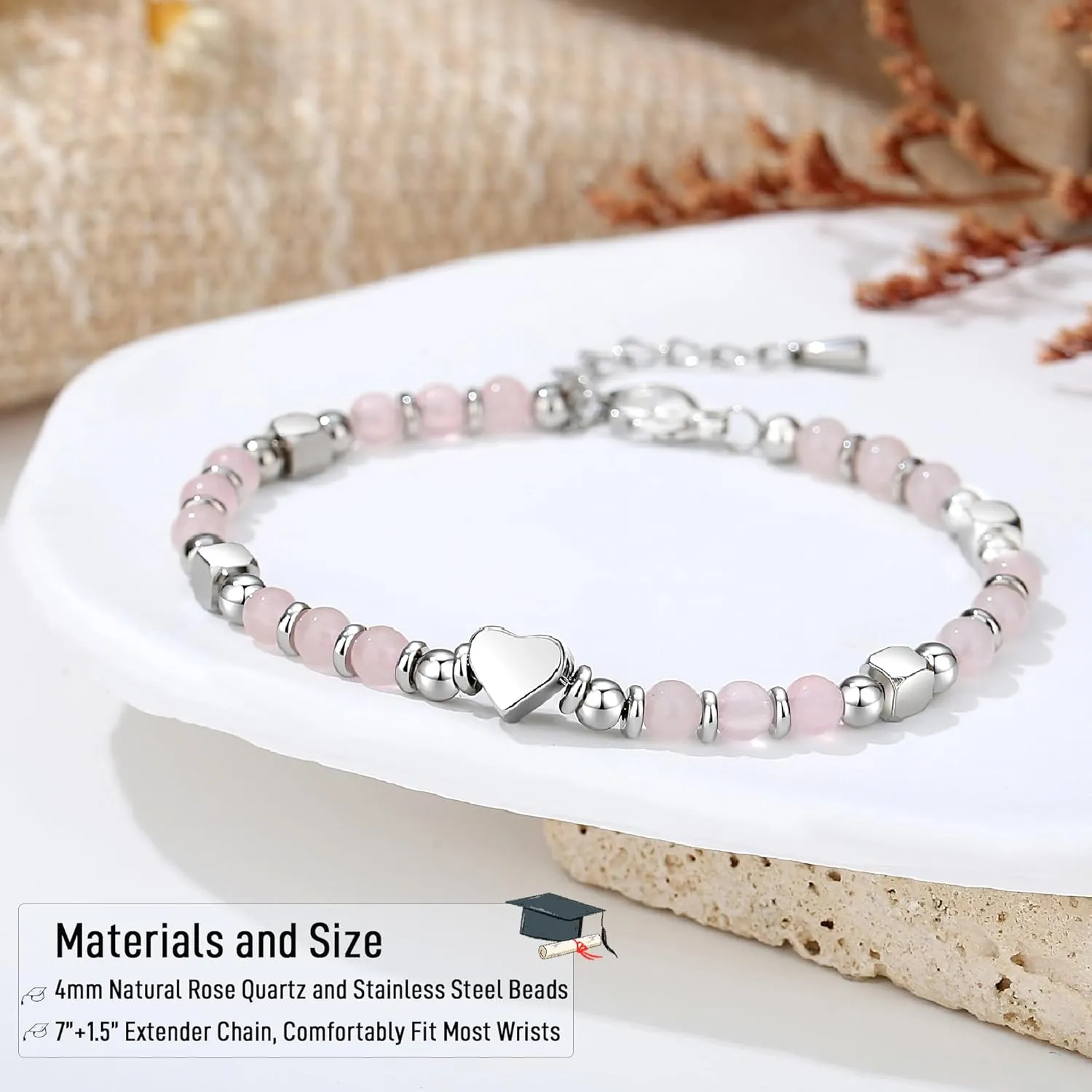 TONY & SANDY 2025 Graduation Gifts for Her, Graduation Bracelets for Women Girls Middle High School College Graduates, With Graduation Cap Box and Meaningful Cards