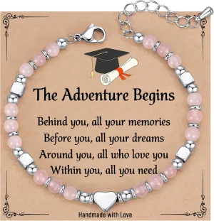 TONY & SANDY 2025 Graduation Gifts for Her, Graduation Bracelets for Women Girls Middle High School College Graduates, With Graduation Cap Box and Meaningful Cards