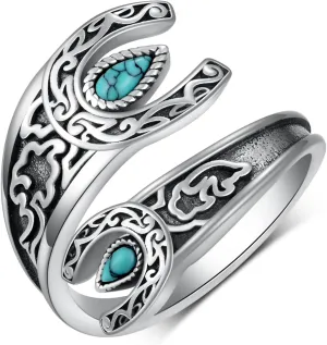 Turquoise Ring 925 Sterling Silver Turquoise Thumb Ring Western Jewelry for Women