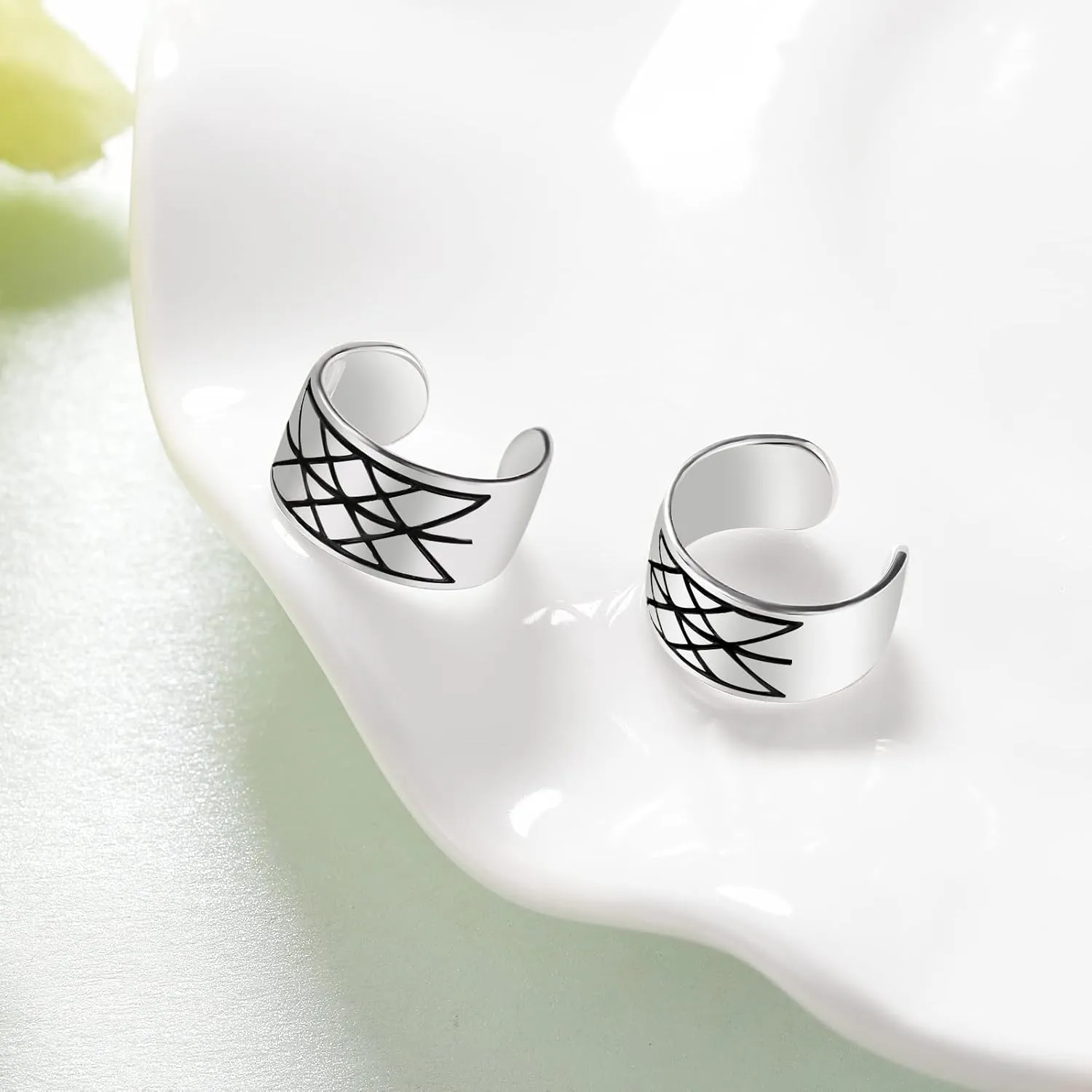 Viking Hoop Earrings and Norse Viking Ear Cuff 925 Sterling Silver Viking Earrings for Men Women