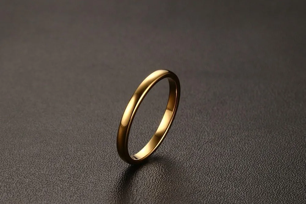 VNOX Customize Personalized 2MM/4MM/6MM/8MM Tungsten Carbide Simple Polished Finish Wedding Band Engagement Rings for Men Women