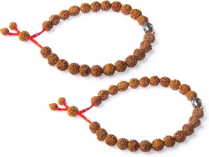 Wonder Care Authentic Rudraksha Mala | 5face Genuine Himalayan Rudraksha bracelet | Rudraksha Bead| Beaded Bracelets for Men | Pendant Necklace with Bead Bracelets