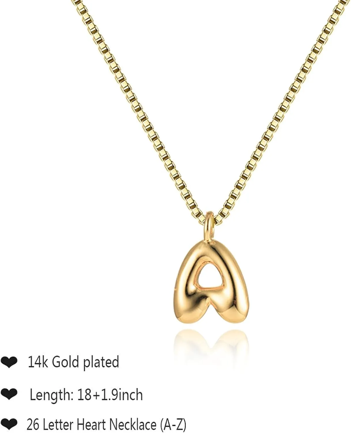 YANCHUN Gold Initial Necklaces for Women Dainty Gold Letter Necklace Trendy Alphabet Name Pendant Necklace Gold Jewelry Gifts